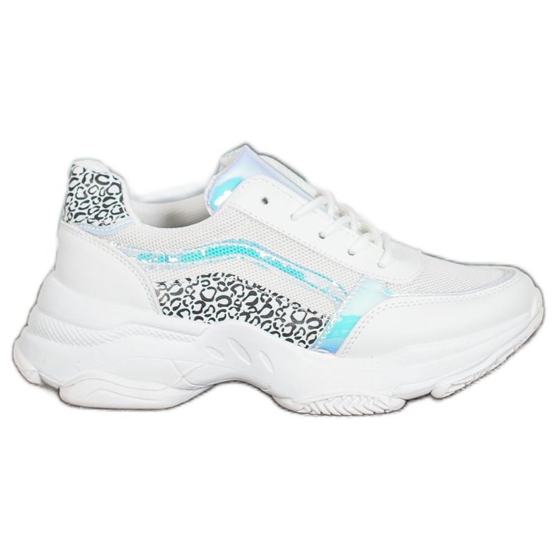 SHELOVET Baskets à effet holo blanche