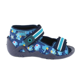 Befado sandales chaussures pour enfants 250P090 blanc bleu marine bleu