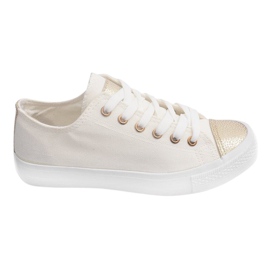 Baskets femme blanches TL13 jaune