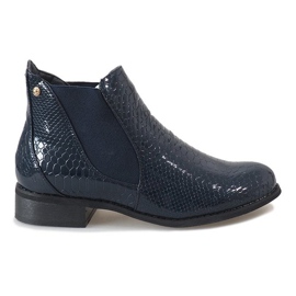 Bottines élégantes bleu marine 1602
