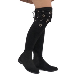 Bottines en daim noir 88-227 le noir