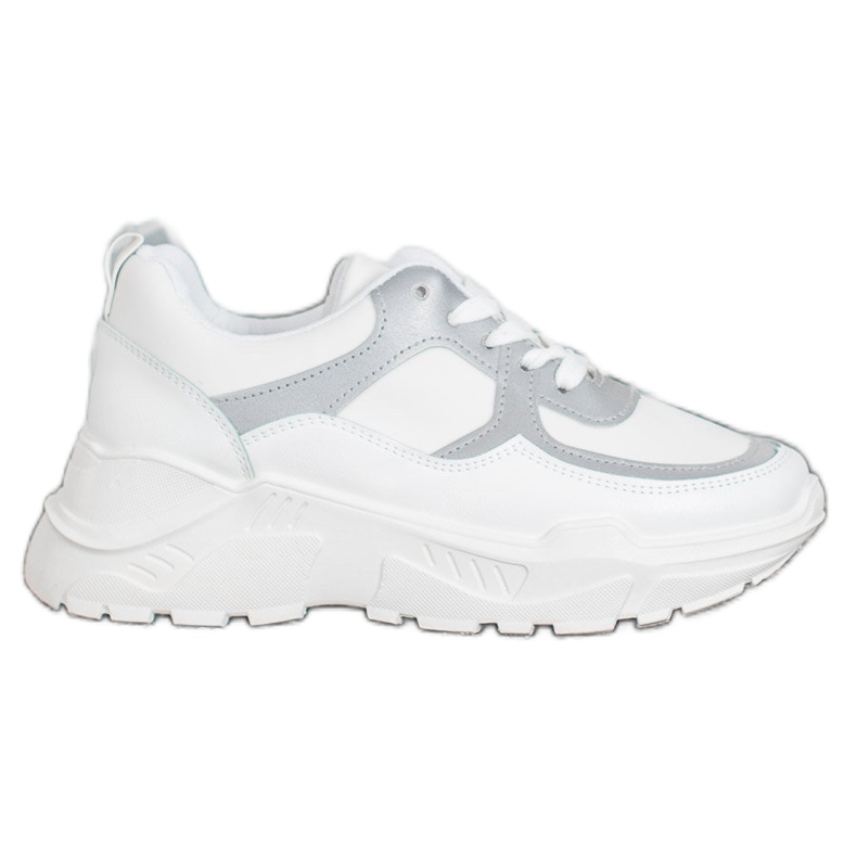 SHELOVET Baskets élégantes blanche gris