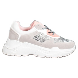 SHELOVET Baskets à motif animalier multicolore
