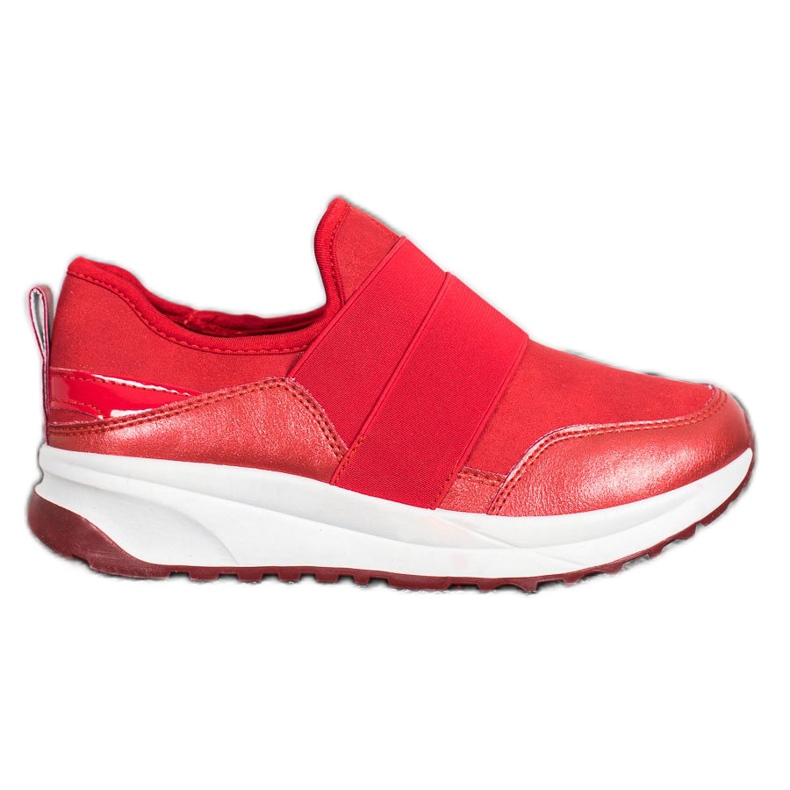 SHELOVET Chaussures à enfiler sur la plate-forme rouge