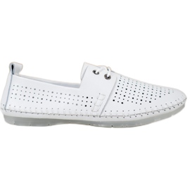 Baskets VINCEZA en cuir blanc