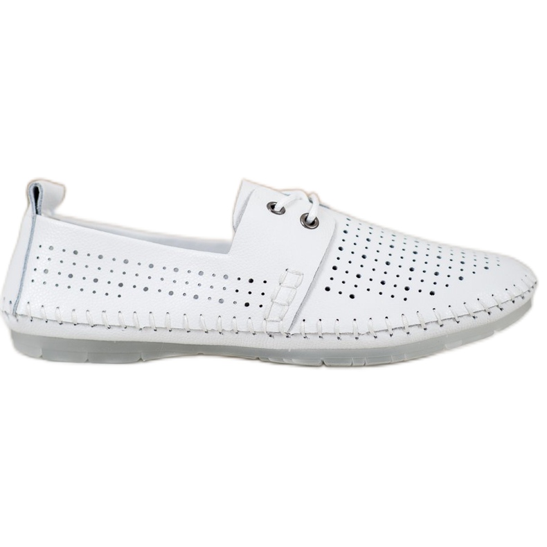 Baskets VINCEZA en cuir blanche