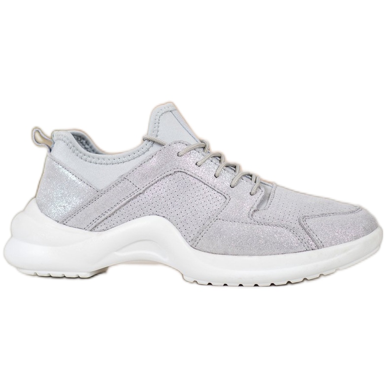 Chaussures de sport en cuir VINCEZA gris