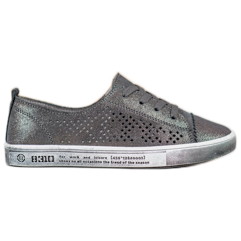 Baskets en cuir VINCEZA gris