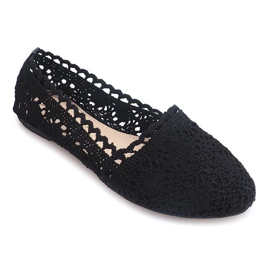 Ballerines avec dentelle 4630 Noir le noir