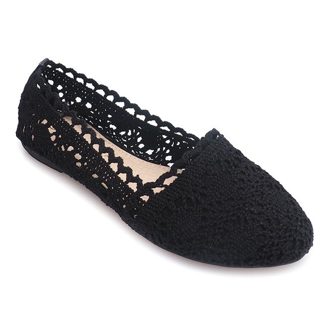 Ballerines avec dentelle 4630 Noir le noir