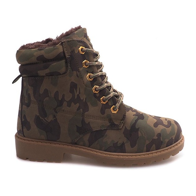 Bottes en bois isolantes Camo BED08 Vert