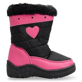 Bottes de neige chaudes pour enfants DF86 Noir rose