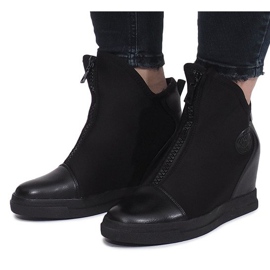 Baskets en daim noir Nathalie