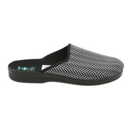 Chaussons chaussons pour hommes Adanex 25147 chevrons noir gris