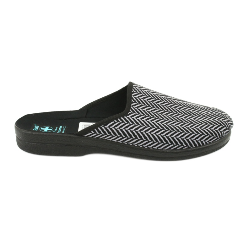 Chaussons chaussons pour hommes Adanex 25147 chevrons le noir gris