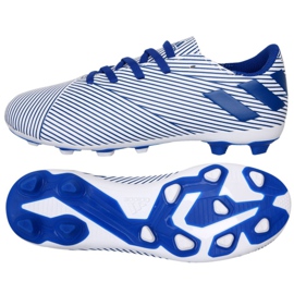 Les chaussures de football adidas Nemeziz 19.4 FxG Jr EF1740 multicolore blanc