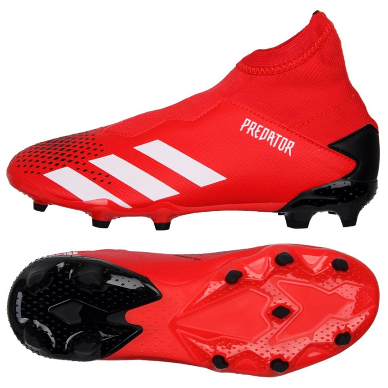 Chaussures de foot Adidas Predator 20.3 Ll Fg Jr EF1907 rouge rouge Chaussures de foot Adidas Predator 20.3 Ll Fg Jr EF1907 rouge rouge
