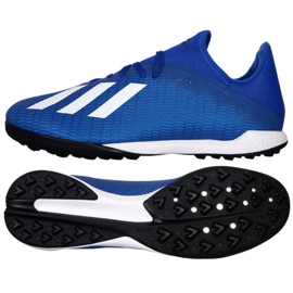 Chaussures de foot Adidas X 19.3 Tf M EG7155 bleu bleu Chaussures de foot Adidas X 19.3 Tf M EG7155 bleu bleu