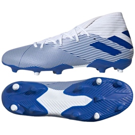 Chaussures de football Adidas Nemeziz 19.3 Fg M EG7202 blanche multicolore