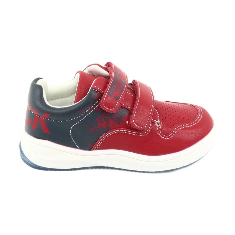 American Club Chaussures de sport velcro rouge / bleu marine