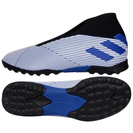 Chaussures de foot Adidas Nemeziz 19.3 Ll Tf Jr EH0017 blanche blanche Chaussures de foot Adidas Nemeziz 19.3 Ll Tf Jr EH0017 blanche blanche