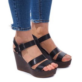 Sandales Compensées H244 Noir le noir