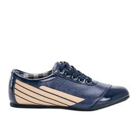 Chaussures de jazz classiques bleu marine 028-1