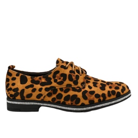 Chaussures de jazz noires, chamois léopard C-7222 le noir multicolore
