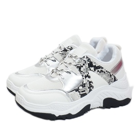 A88-56 chaussures de sport serpent blanc blanche