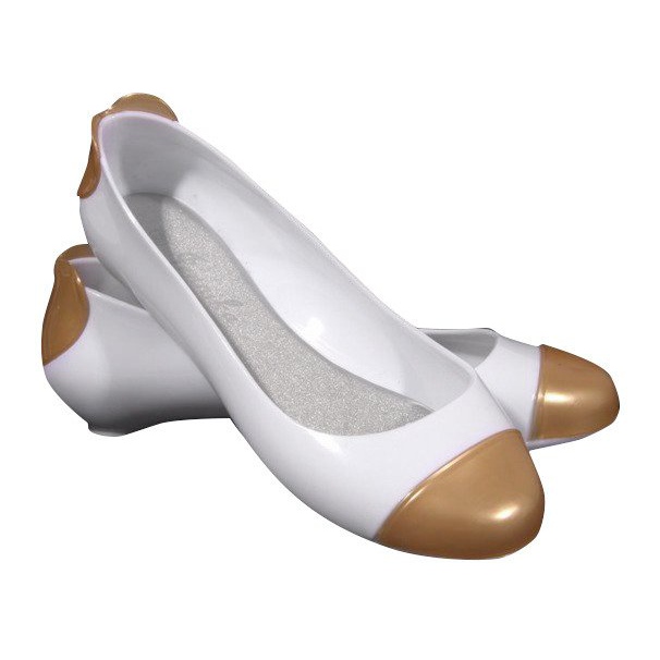 Ballerines Meliski 104 Or blanche jaune