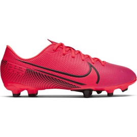 Chaussures de football Nike Mercurial Vapor 13 Academy FG / MG Jr AT8123-606 rouge oranges et rouges