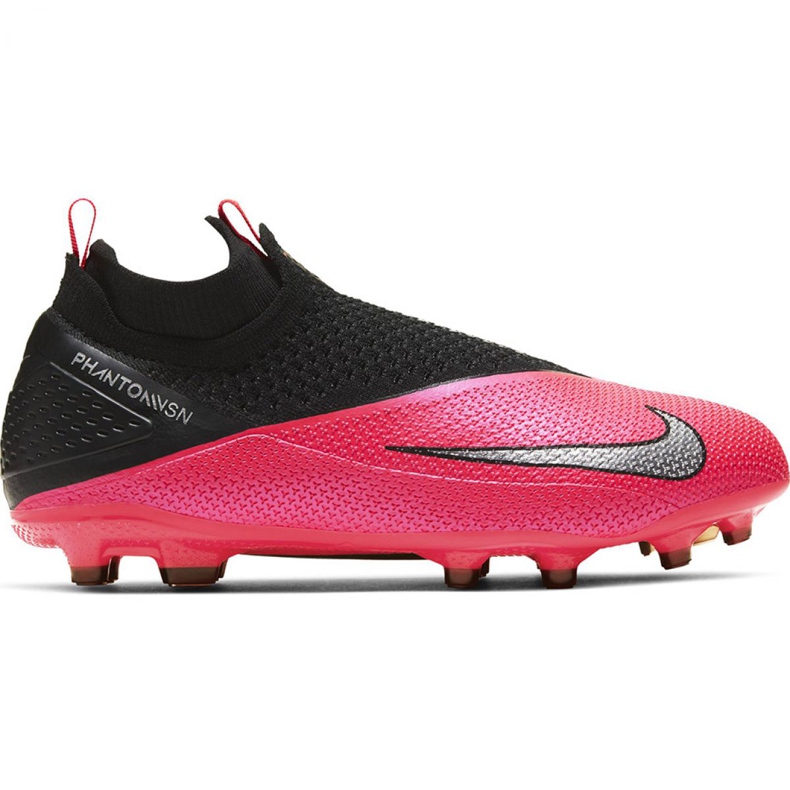 Chaussures de football Nike Phantom Vsn 2 Elite Df FG / MG Jr CD4062-606 rouge-rose, noir rose