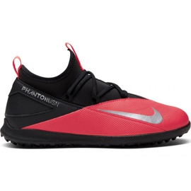Nike Phantom Vsn 2 Club Df Tf Jr CD4079-606 chaussures de football rouge oranges et rouges