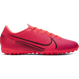 Nike Mercurial Vapor 13 Academy Tf M AT7996-606 chaussures de football rouge oranges et rouges
