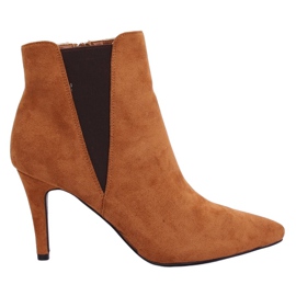 Chelsea boots sur un talon aiguille camel TX-1852 Camel brun