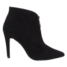 Bottines noires sur épingle noir A3-029 Noir