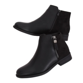 Bottines Chelsea noires pour femme B0-350 Noir le noir Bottines Chelsea noires pour femme B0-350 Noir le noir