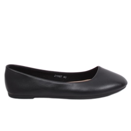 Ballerines unies unies noires Z1007 Noir le noir