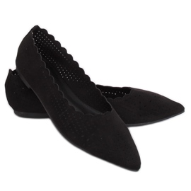 Ballerines noires ajourées NK18P Noir le noir