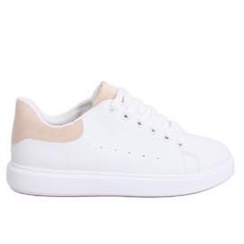 Baskets femme blanches LA85P Beige