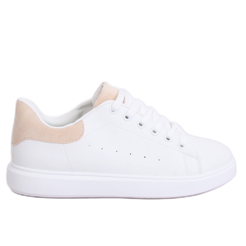 Baskets femme blanches LA85P Beige