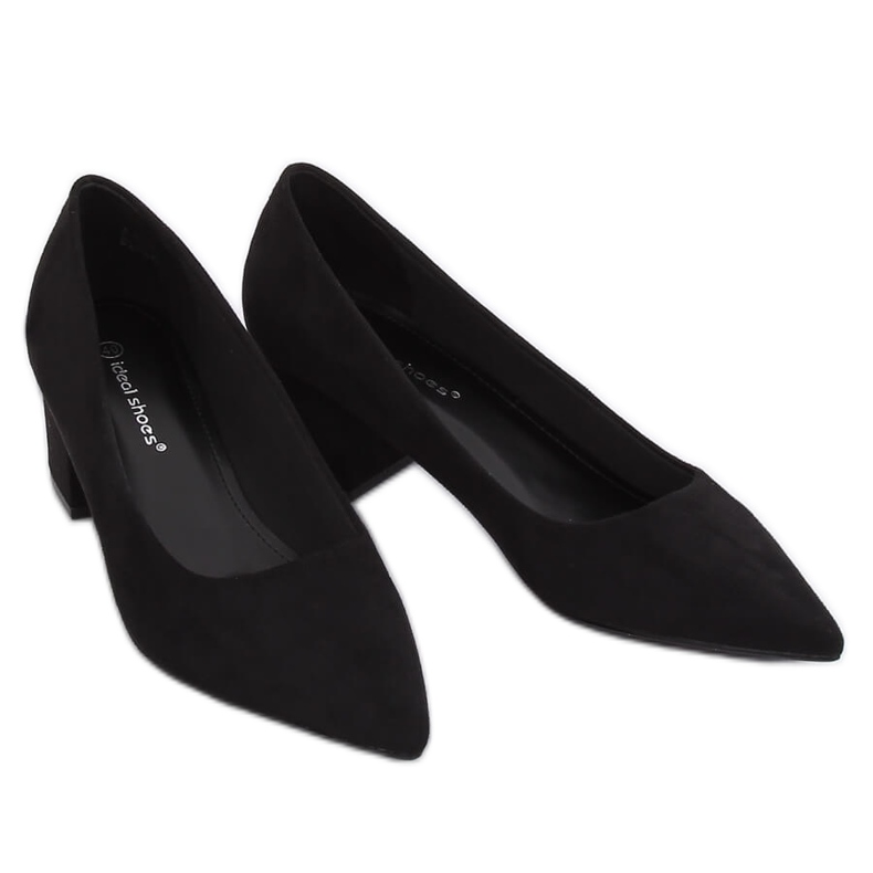 Escarpins talons bas noir A-3370 Noir le noir
