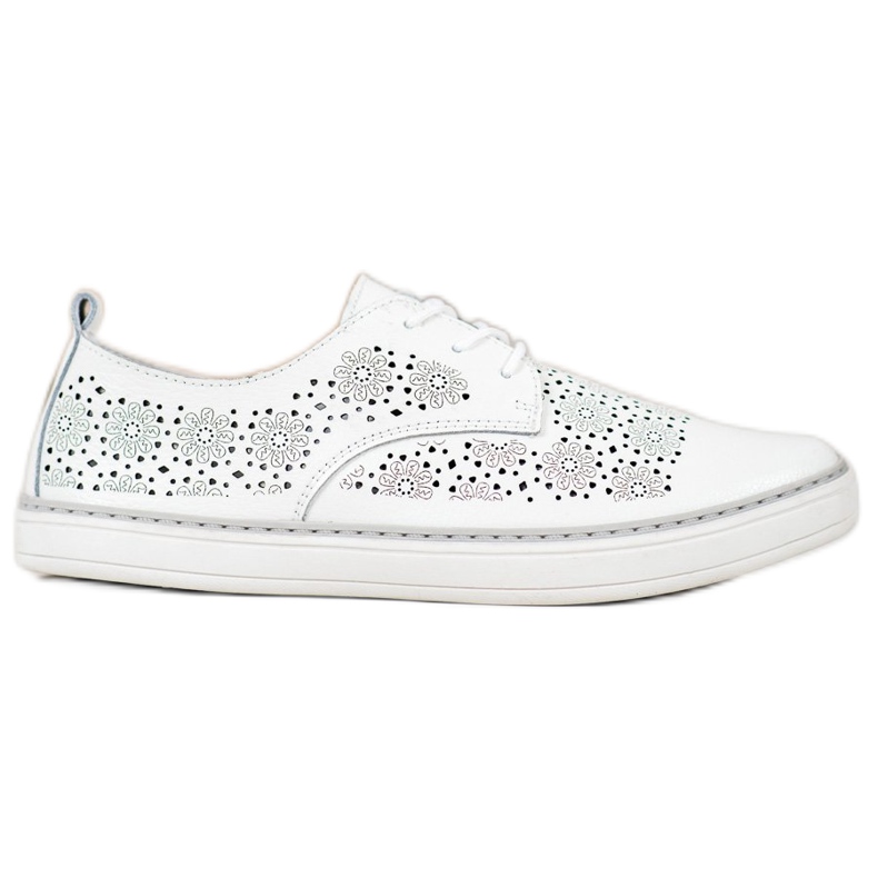 Goodin Baskets en cuir blanches