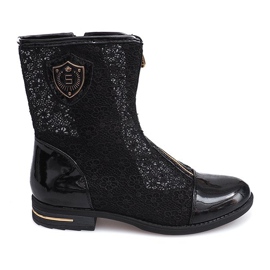 Boots Ajourées Zippered X362 Noir