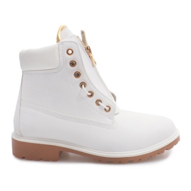Bottes en bois isolées 16-237 Blanc blanche
