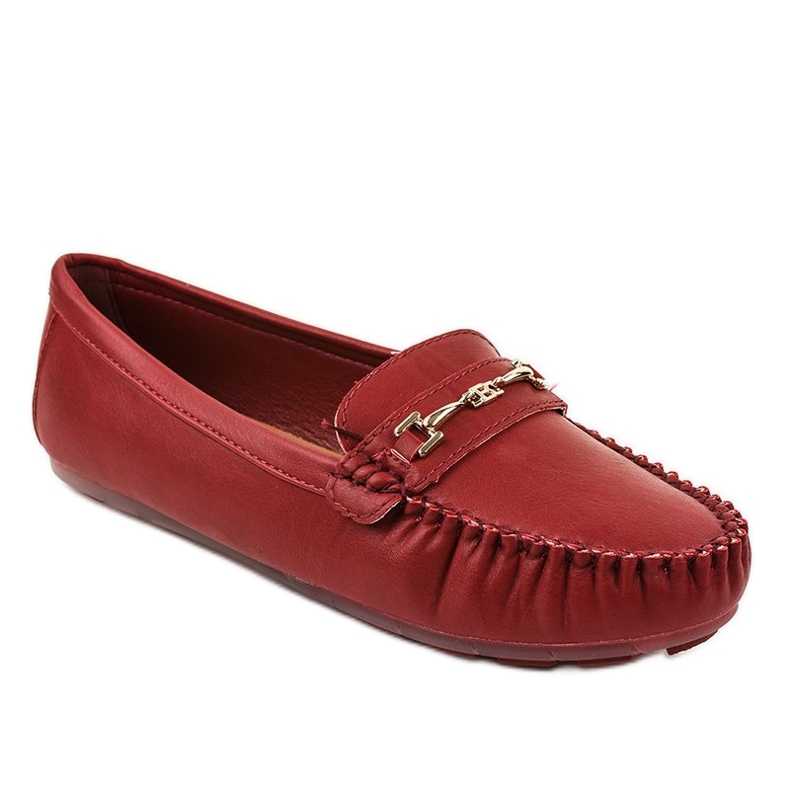 Mocassins ballerine rouge en éco-cuir FM3102A Mocassins ballerine rouge en éco-cuir FM3102A