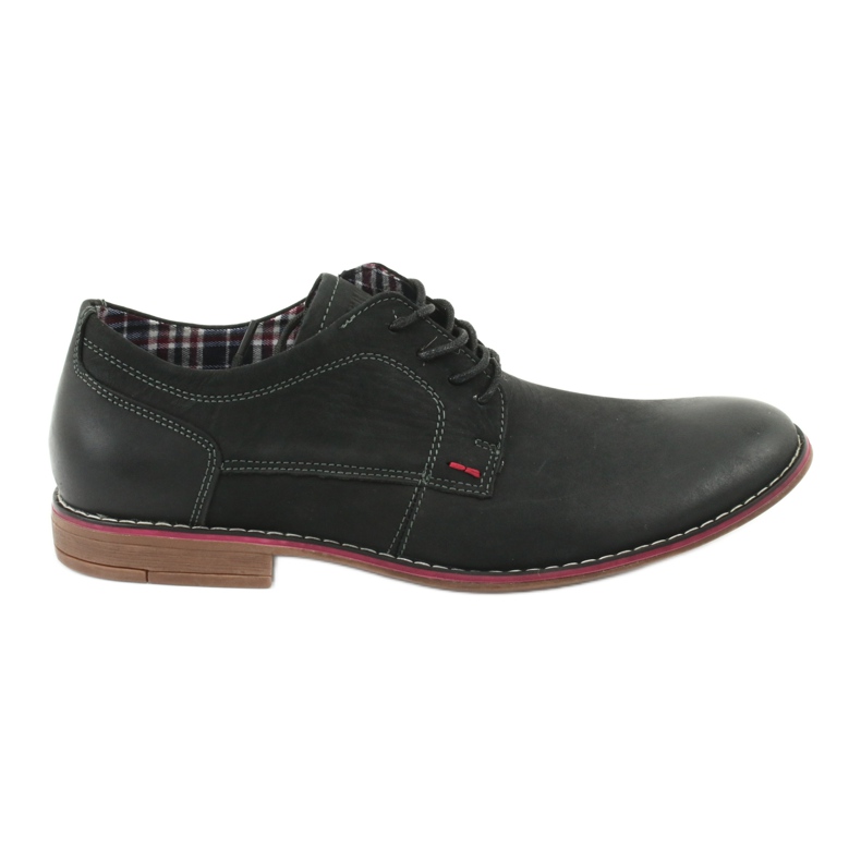American Club CY01 chaussures à lacets pour hommes noir le noir