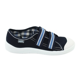 Chaussures pour enfants Befado 672Y049 blanche bleu marin bleu