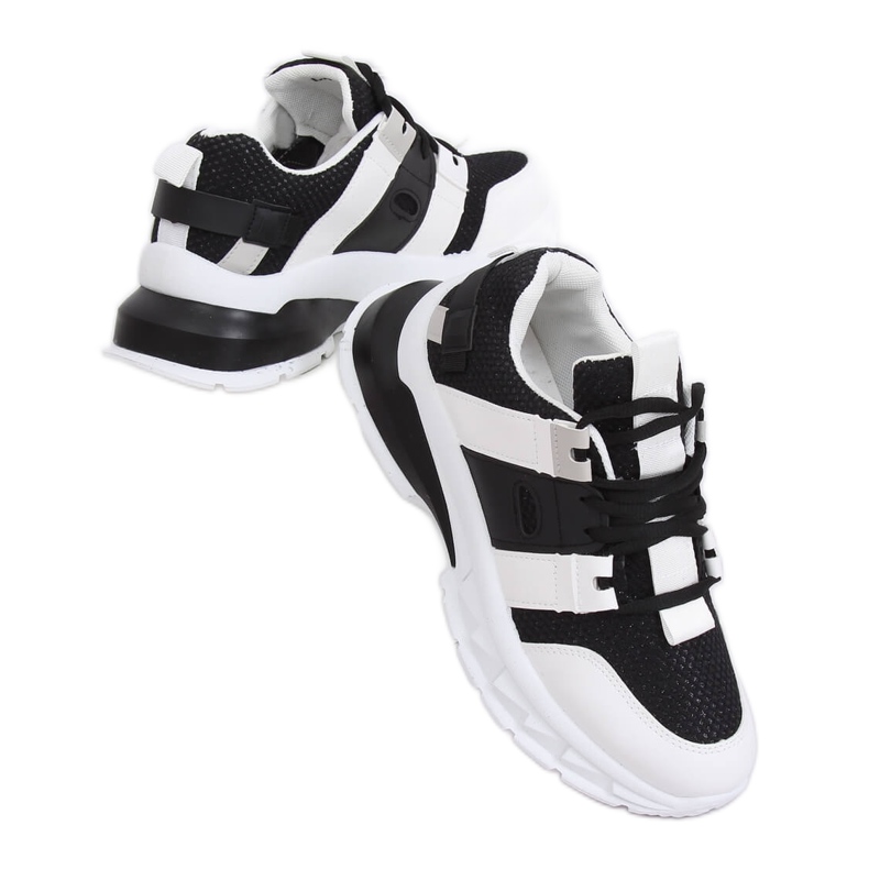 Chaussures de sport femme noir et blanc LA86P Noir blanche le noir