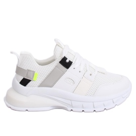 Blanc LA86P Chaussures de sport femme blanches Blanc LA86P Chaussures de sport femme blanches